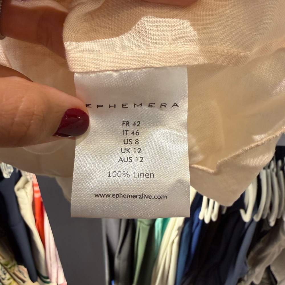 Ephemera Linen Top with Ruffled Straps - Picture 2 of 3